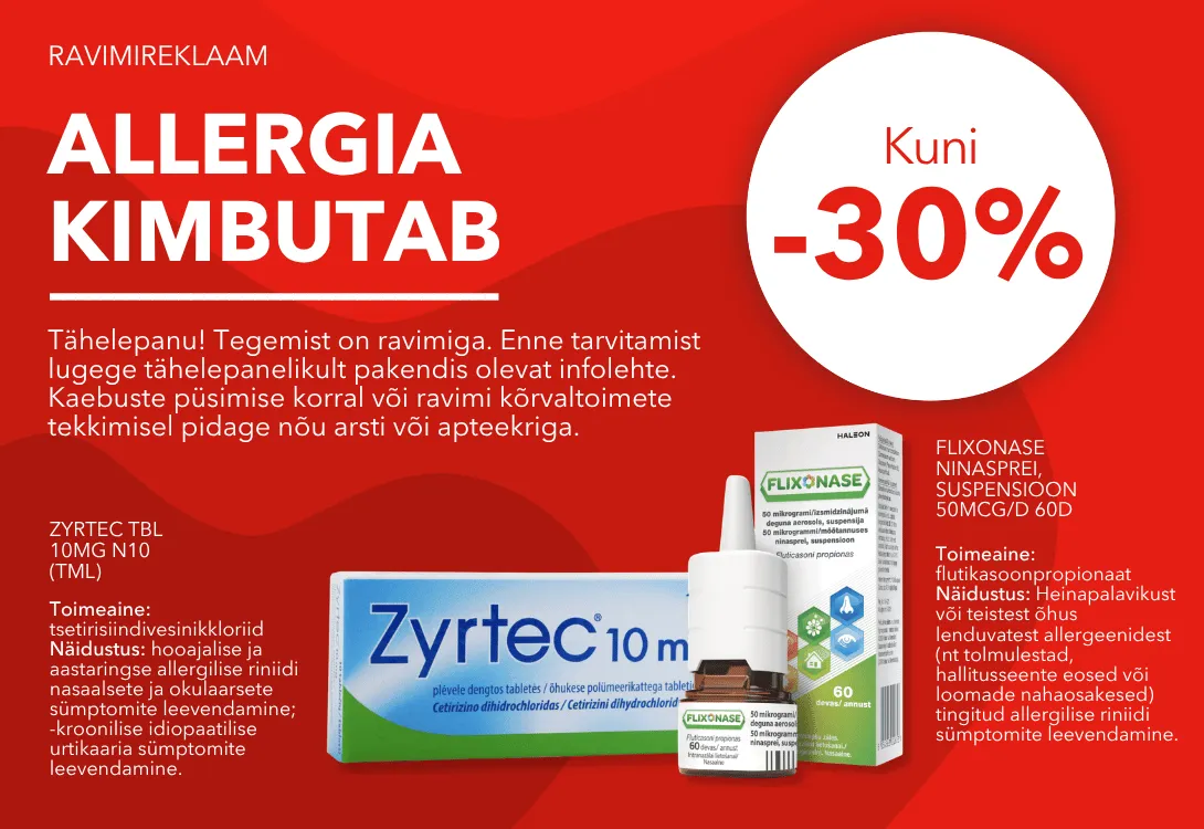 Allergiatooted banner