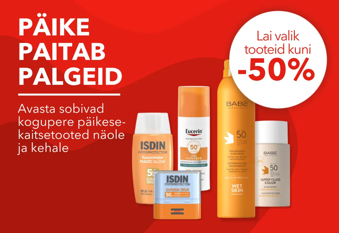 päikesekaitse tooted kuni -50%