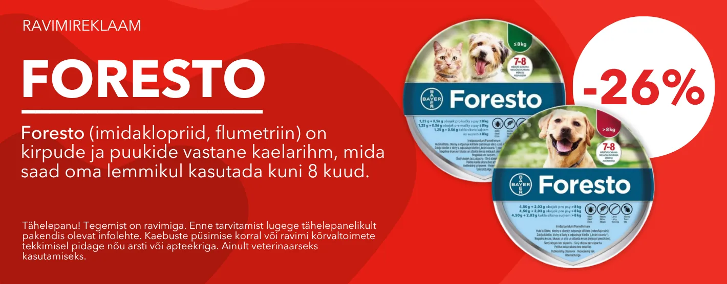 foresto ravimkaelarihm -26%