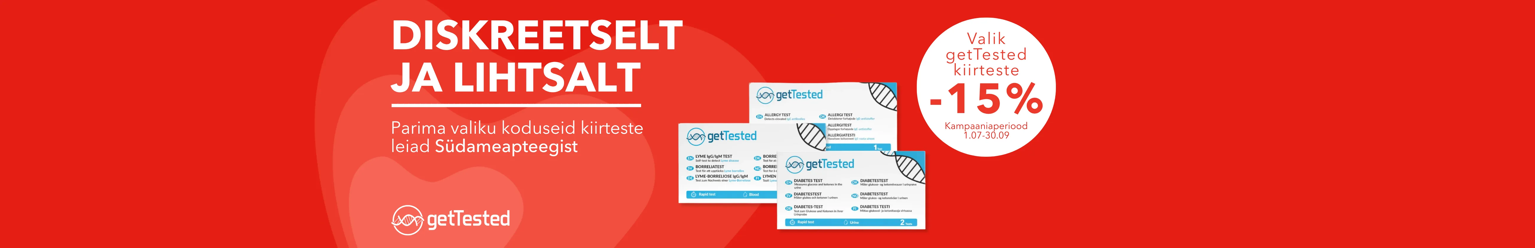 GetTested kiirtestid – mugav ja usaldusväärne kodune tervisekontroll