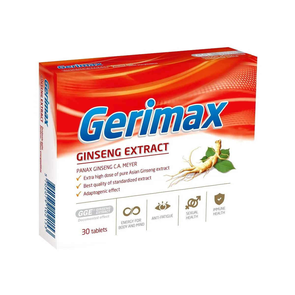 GERIMAX GINSENG EXTRACT TBL 200MG N30 - Product Image