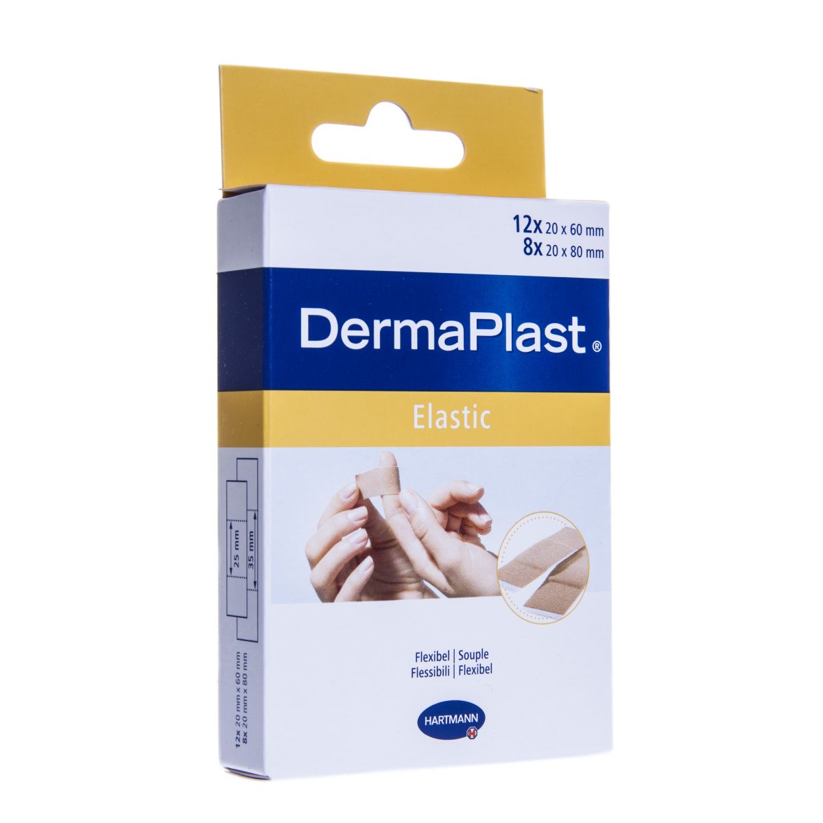 DERMAPLAST PLAASTRID TEXTILE ELASTIC N20 (2 SUURUST)/535231/ - Product Image