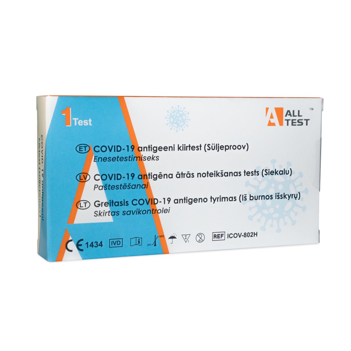 ANTIGEENI KIIRTEST COVID-19 ALLTEST SÜLJEST ISE TESTIMISEKS N1 - Product Image 1