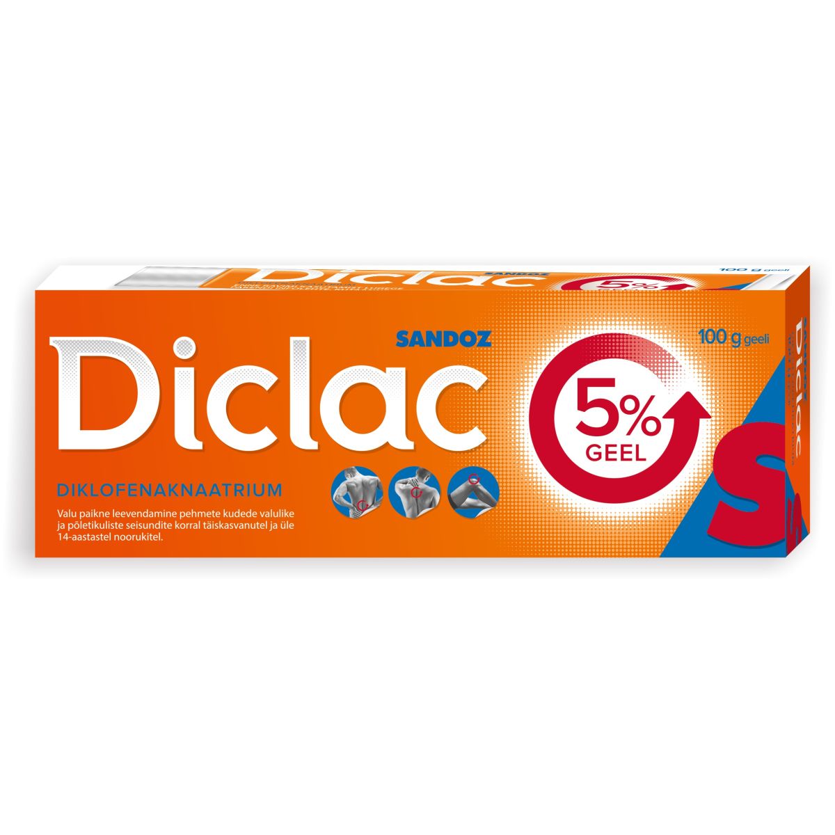 DICLAC 5% GEEL 50MG/G 100G - Product Image