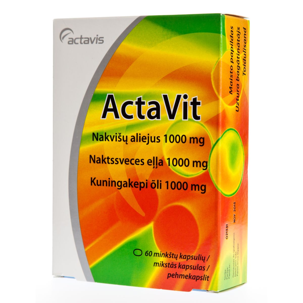 ACTAVIT KUNINGAKEPI ÕLI KAPSLID 1000MG N60