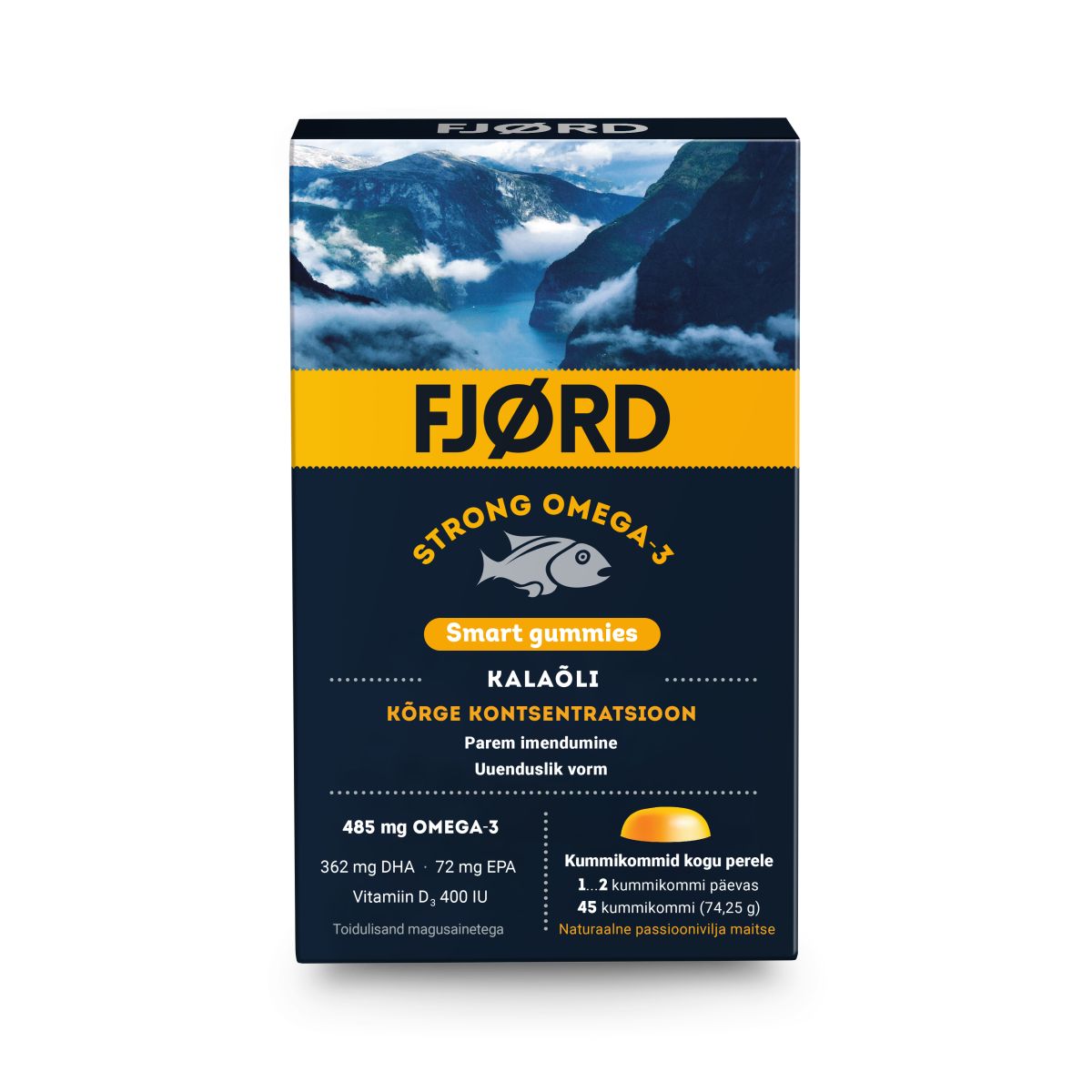 FJORD STRONG KALAÕLI OMEGA-3 KUMMIKOMMID N45 - Product Image