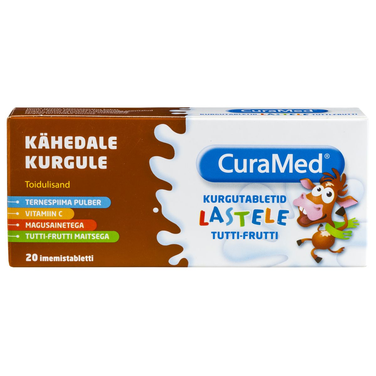 CURAMED KURGUTABLETID LASTELE N20 TUTTI-FRUTTI