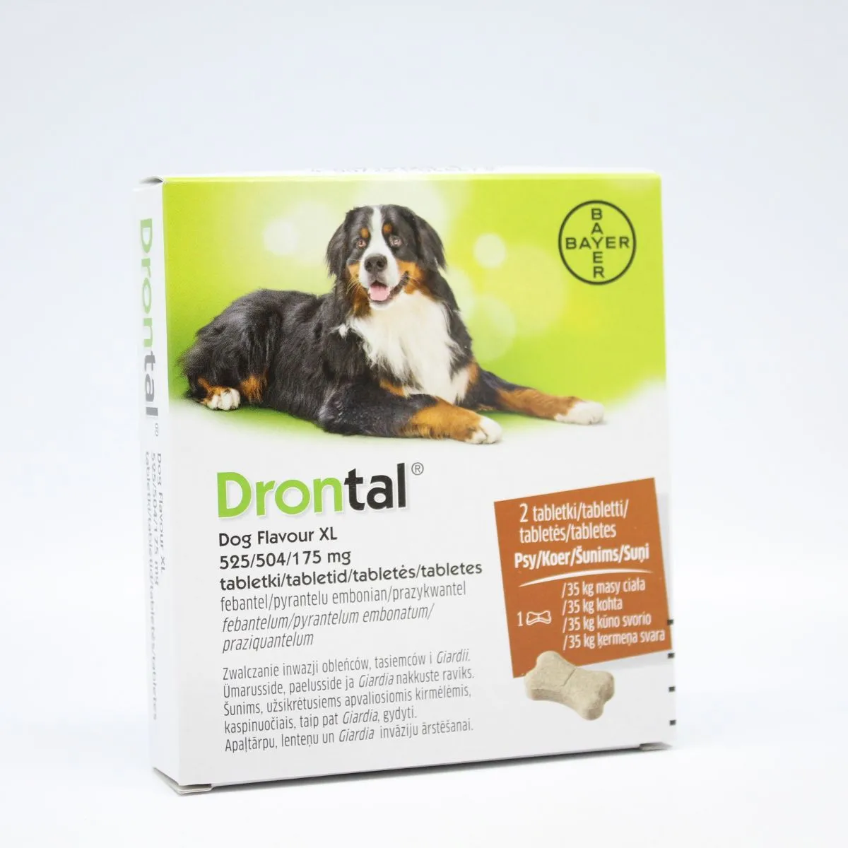 DRONTAL DOG FLAVOUR XL TBL 175MG+525MG+504MG N2 - Product Image