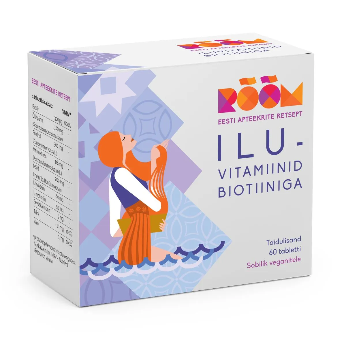 RÕÕM ILUVITAMIINID BIOTIINIGA TBL N60 - Product Image