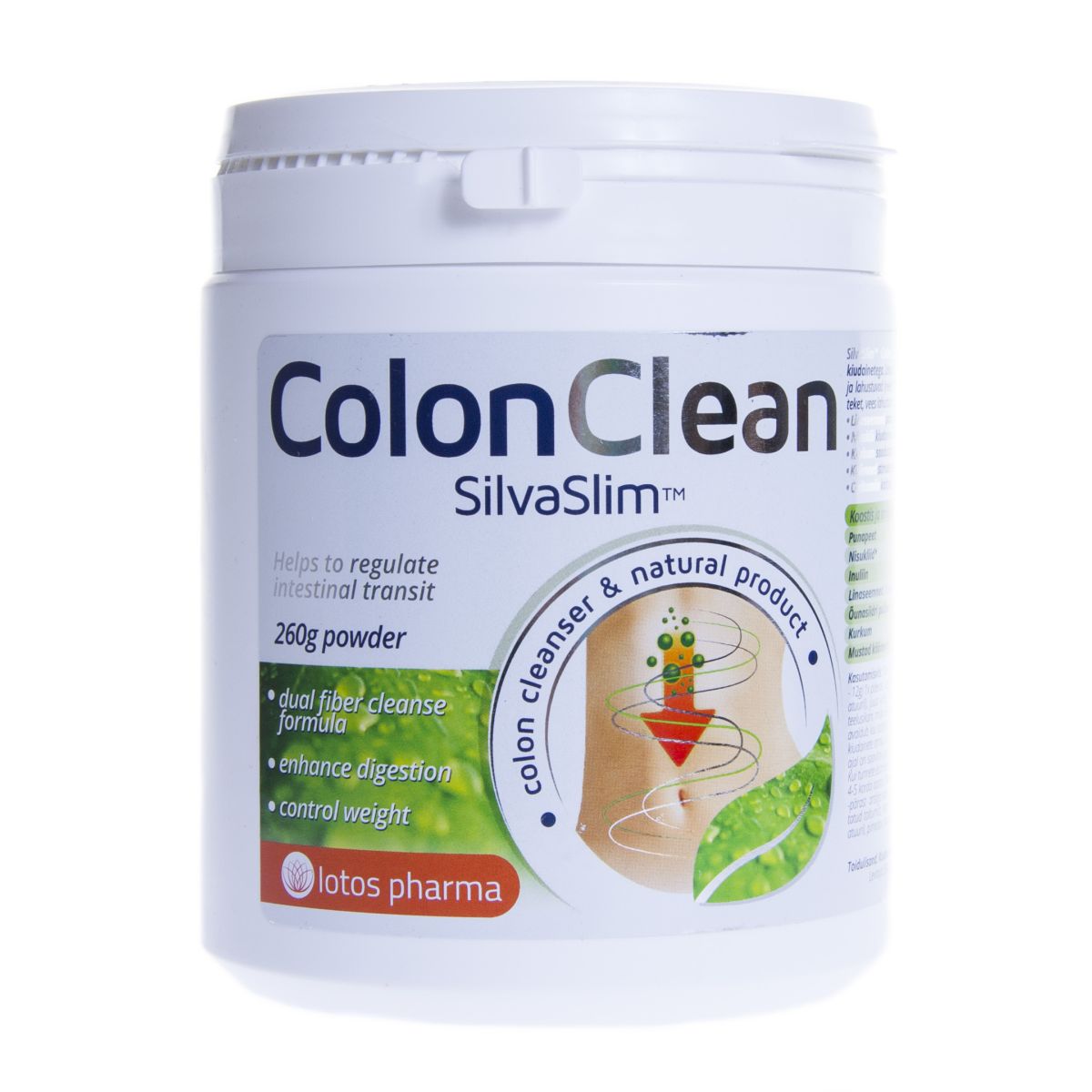 SILVASLIM COLON CLEAN PLV 260G - Product Image