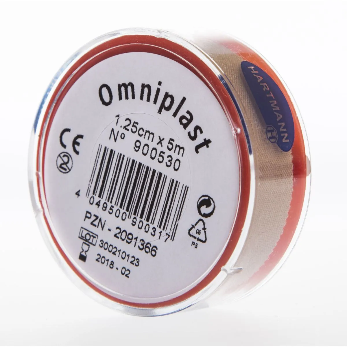 OMNIPLAST RULLPLAASTER 1,25CMX5M (TEKSTIILIST) - Product Image