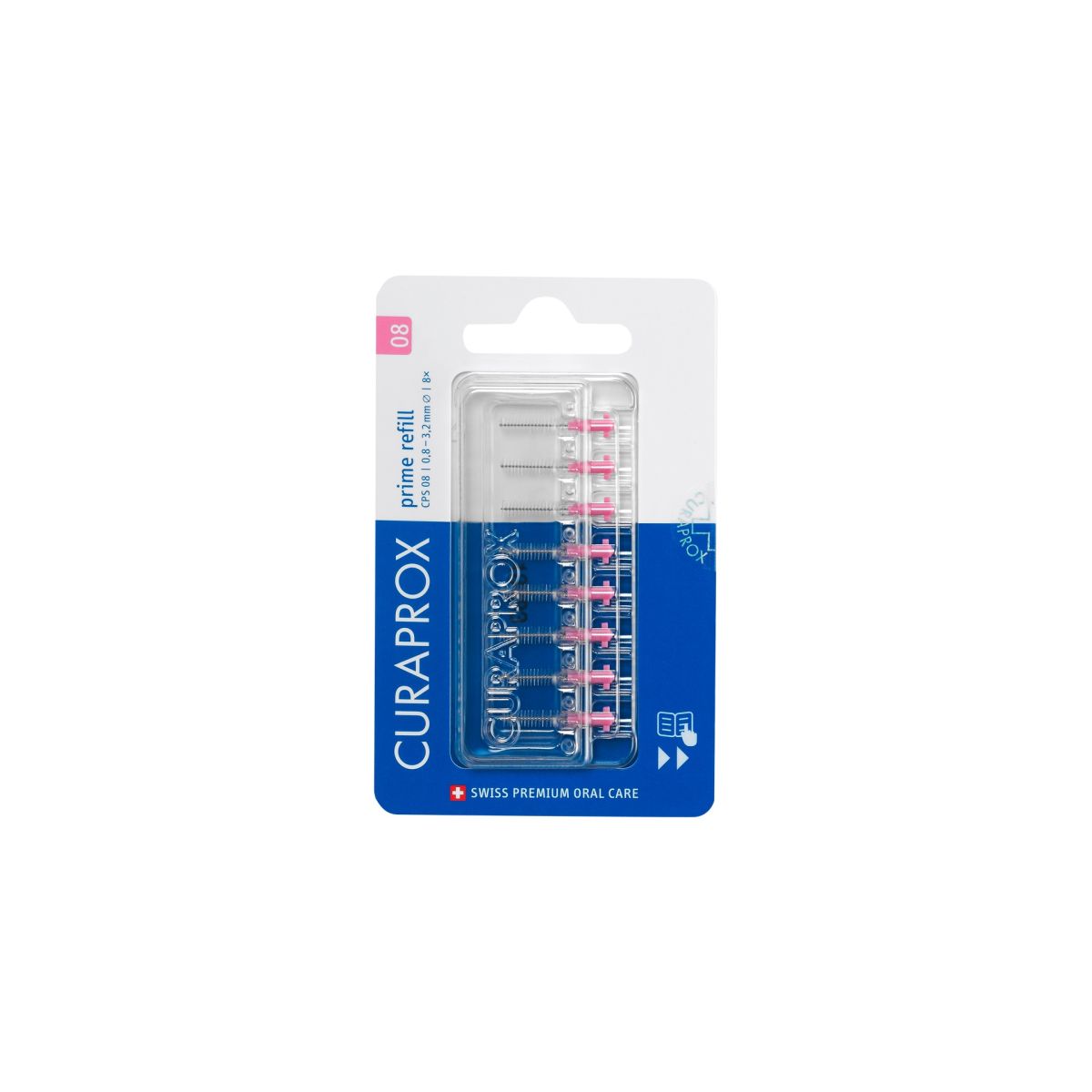 CURAPROX PRIME TÄITEPAKK HAMBAVAHEHARJAD ROOSA N8 - Product Image