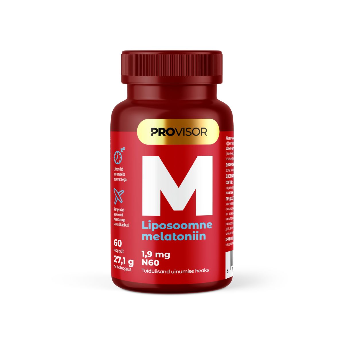 PROVISOR LIPOSOOMNE MELATONIIN 1,9MG N60 - Product Image