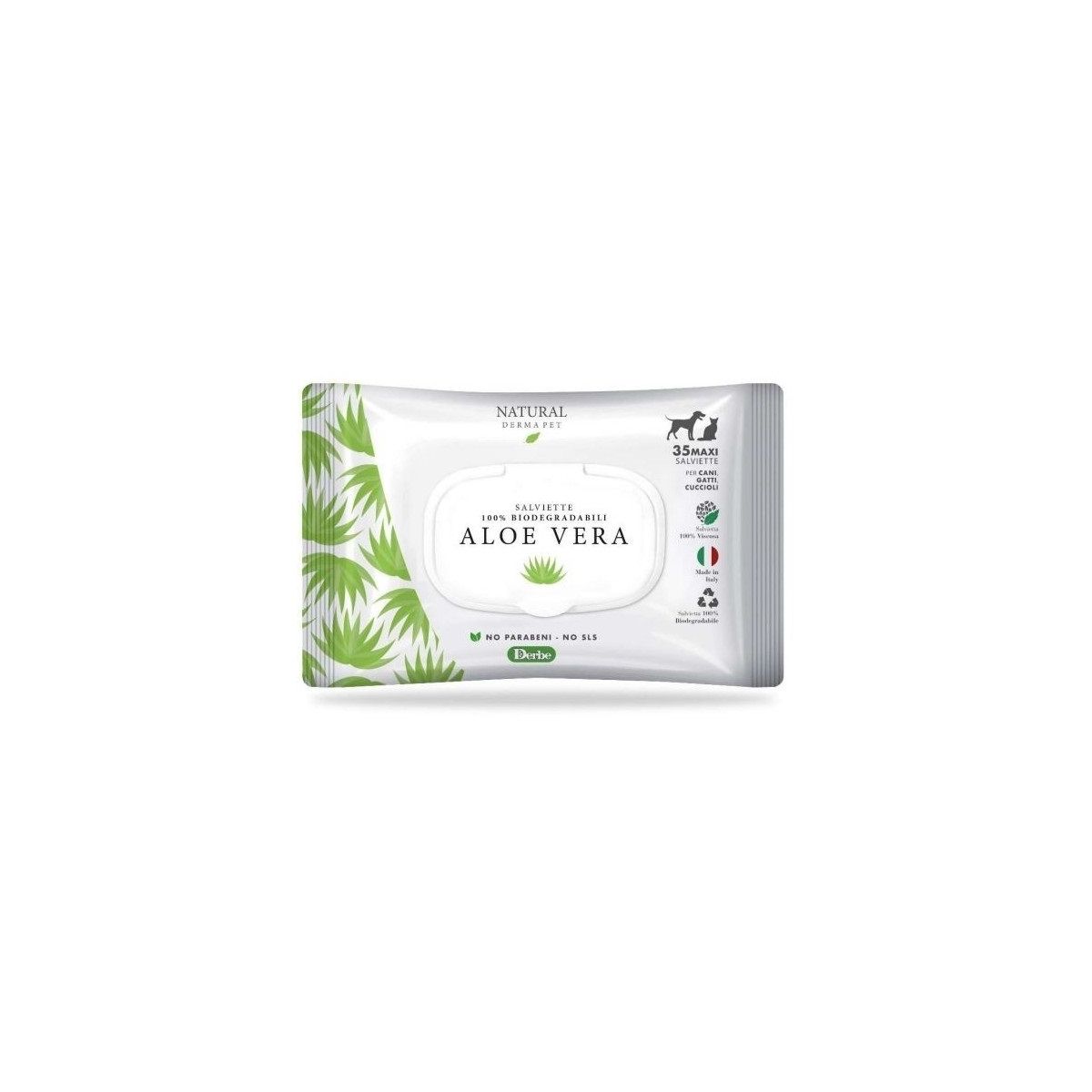 Derbe Natural Derma Pet koera/kassi puhastuslapid aaloega N35 - Product Image