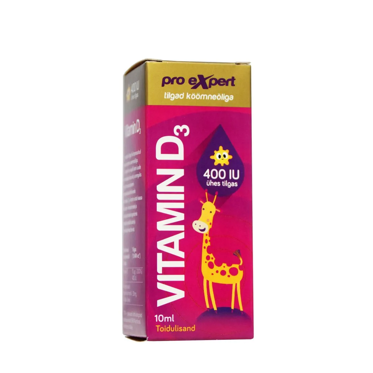 VITAMIN D3 PRO EXPERT 400IU TILGAD KÖÖMNEÕLIGA 10ML - Product Image