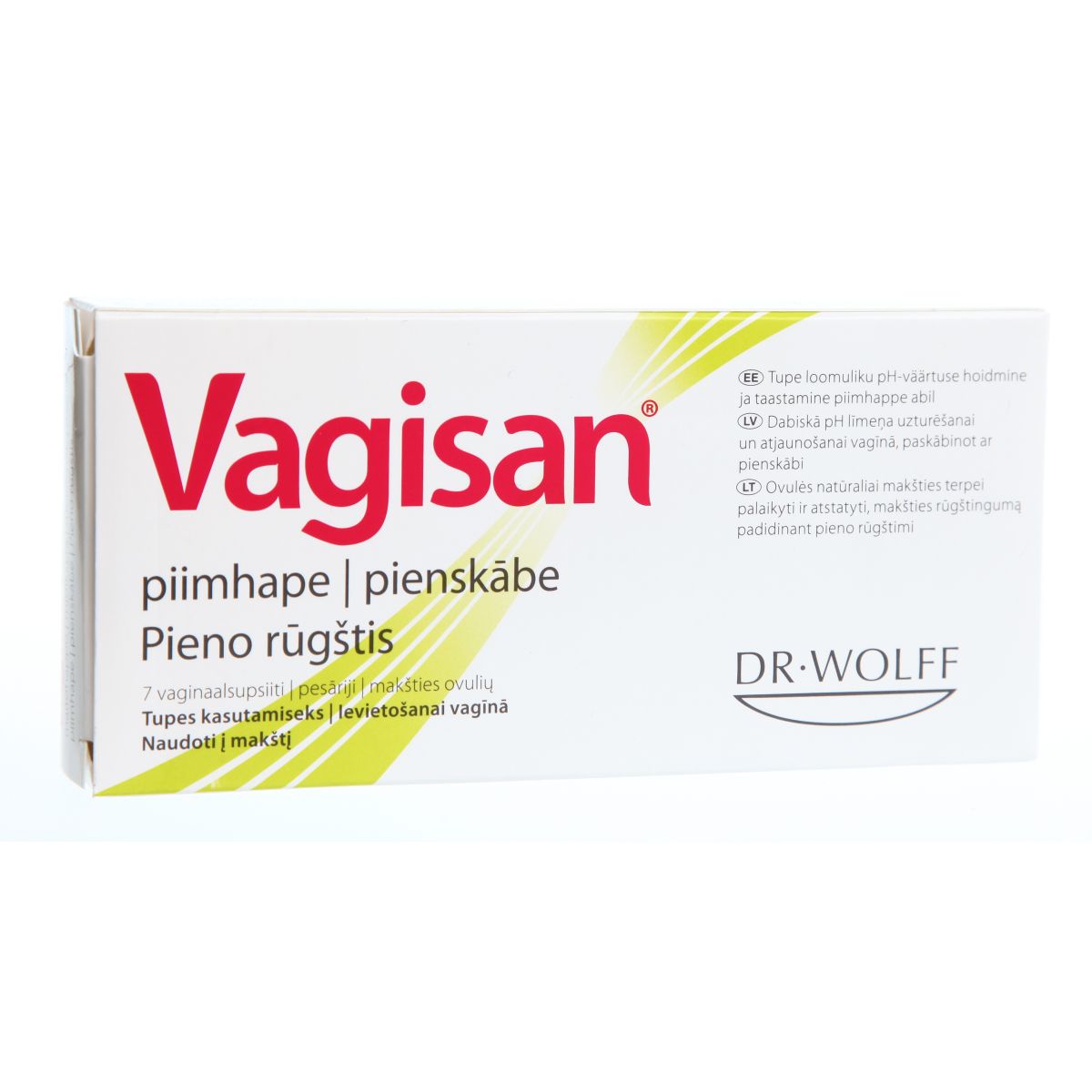 VAGISAN PIIMHAPE VAGINAALSUPOSIIT N7 - Product Image