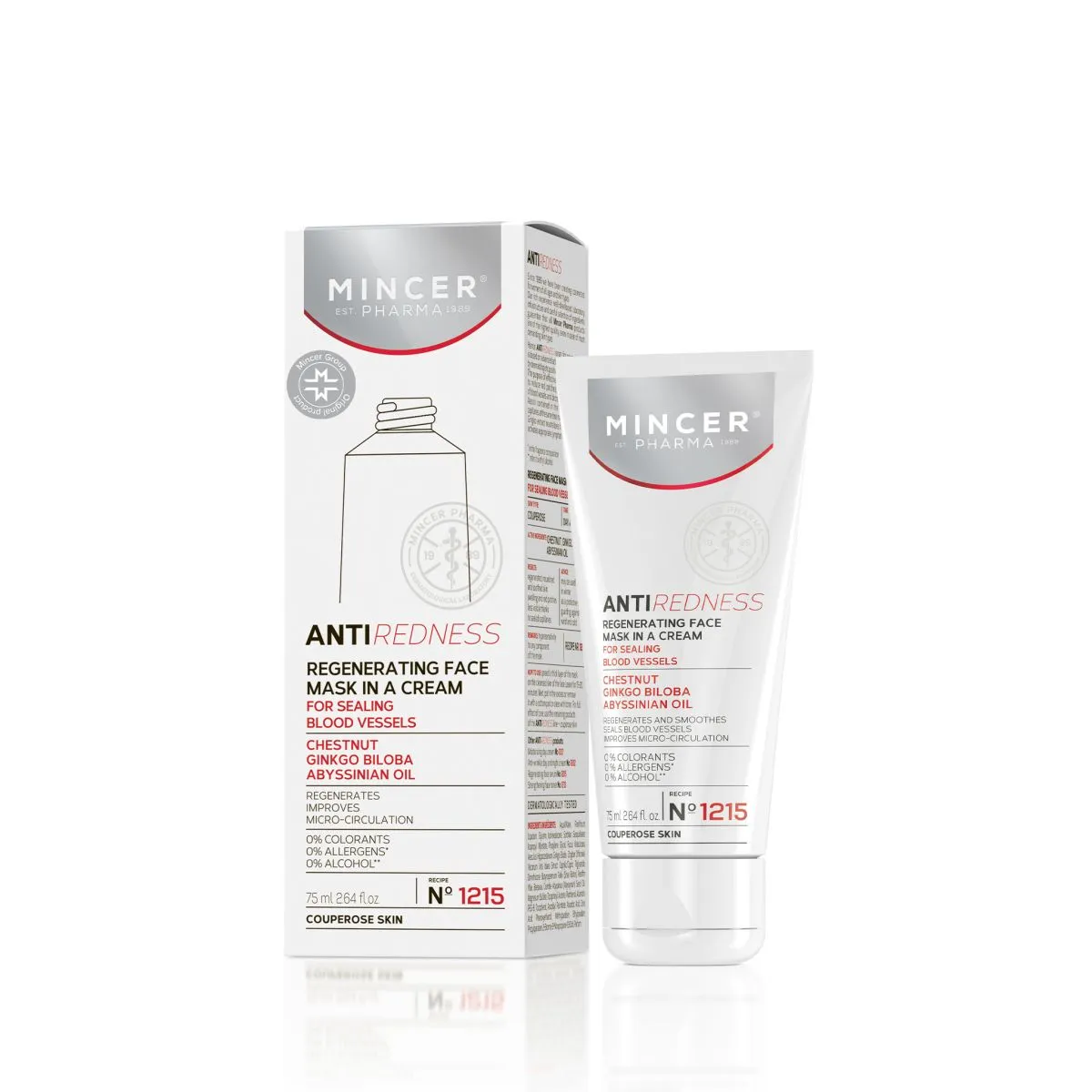 MINCER PHARMA REDNESS KREEMMASK PUNETUSVASTANE 75ML - Product Image