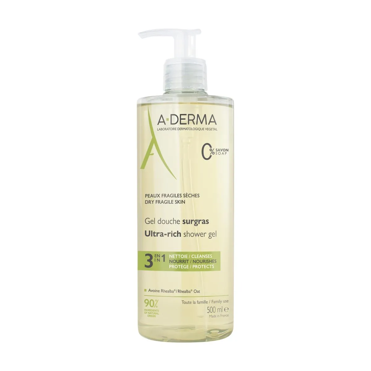A-DERMA DUSHIGEEL KAERAEKSTRAKTIGA 500ML - Product Image