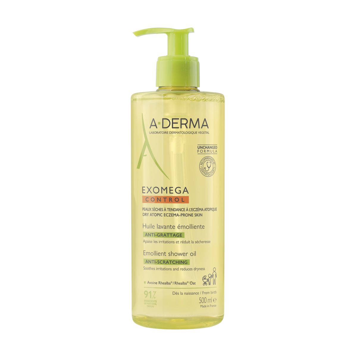 A-DERMA EXOMEGA CONTROL DUSHIÕLI ATOOPILISELE NAHALE 500ML UUS - Product Image