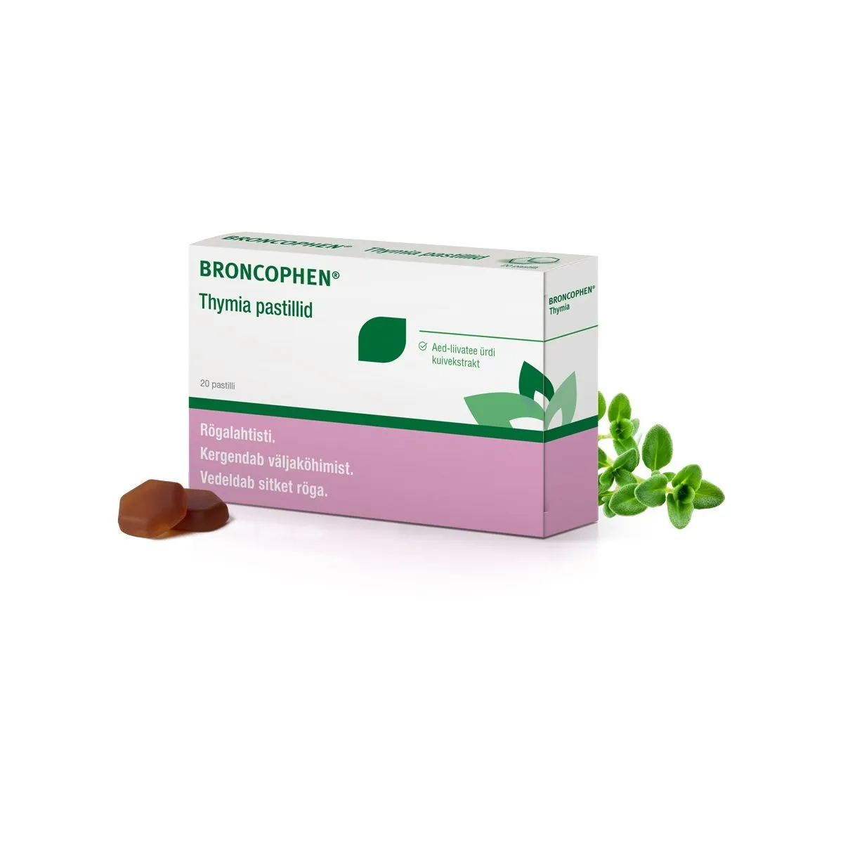 BRONCOPHEN THYMIA PASTILLID 59,5MG N20 - Product Image