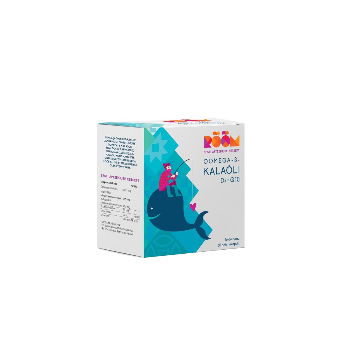 RÕÕM OOMEGA-3-KALAÕLI D3 + Q10 KAPSLID N60 - Product Image