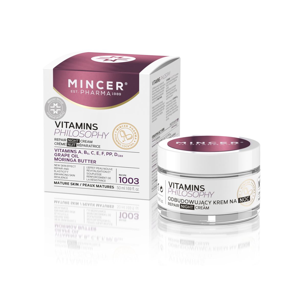 MINCER PHARMA VITAMINS PHILOSOPHY ÖÖKREEM TAASTAV 50ML - Product Image