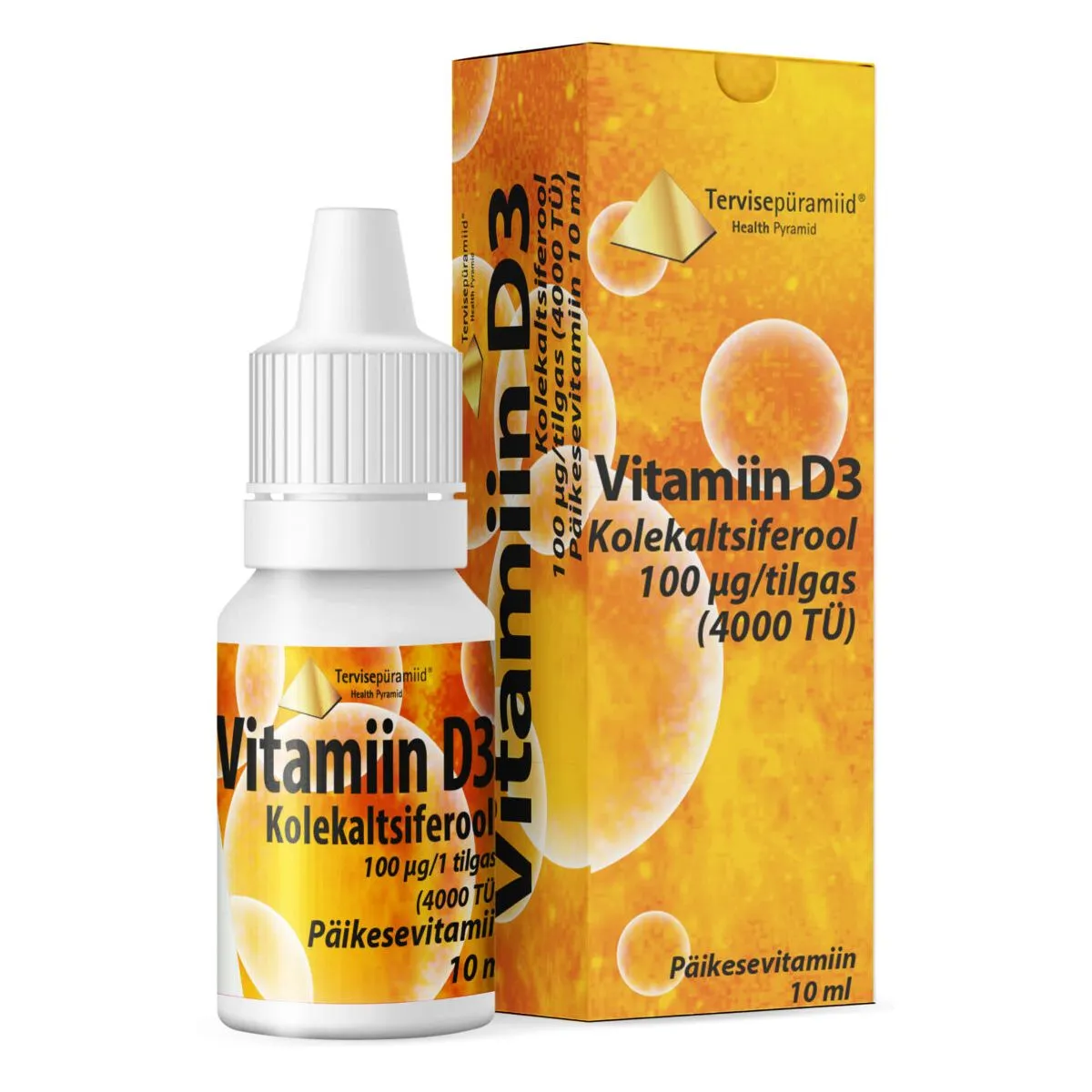 TERVISEPÜRAMIID VIT. D3 TILGAD 100MCG/TILGAS 10ML - Product Image