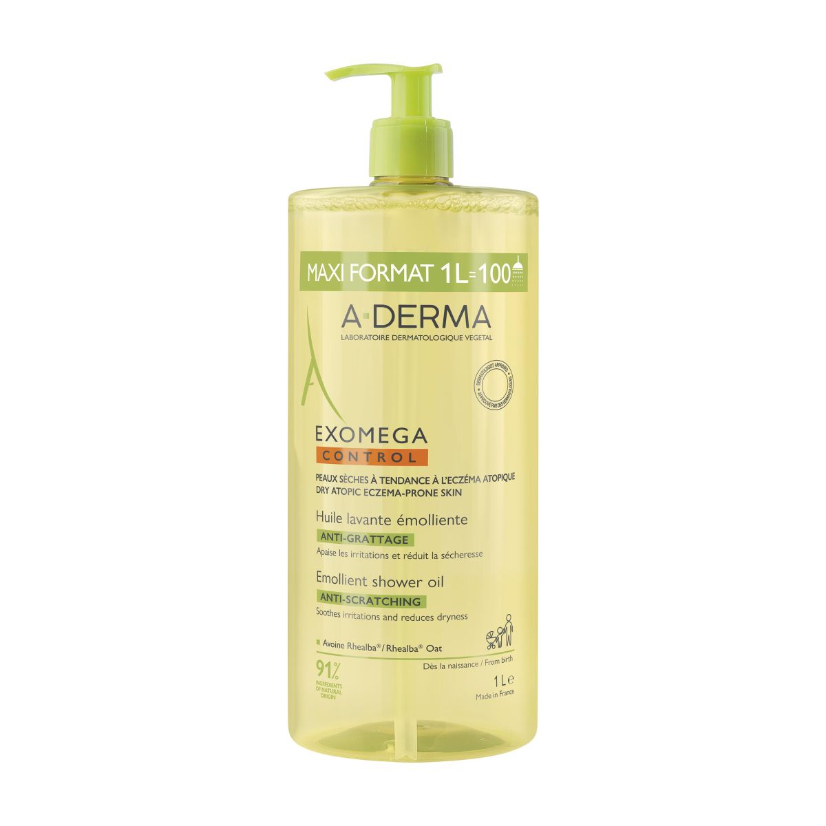 A-DERMA EXOMEGA CONTROL DUSHIÕLI ATOOPILISELE NAHALE 1000ML - Product Image