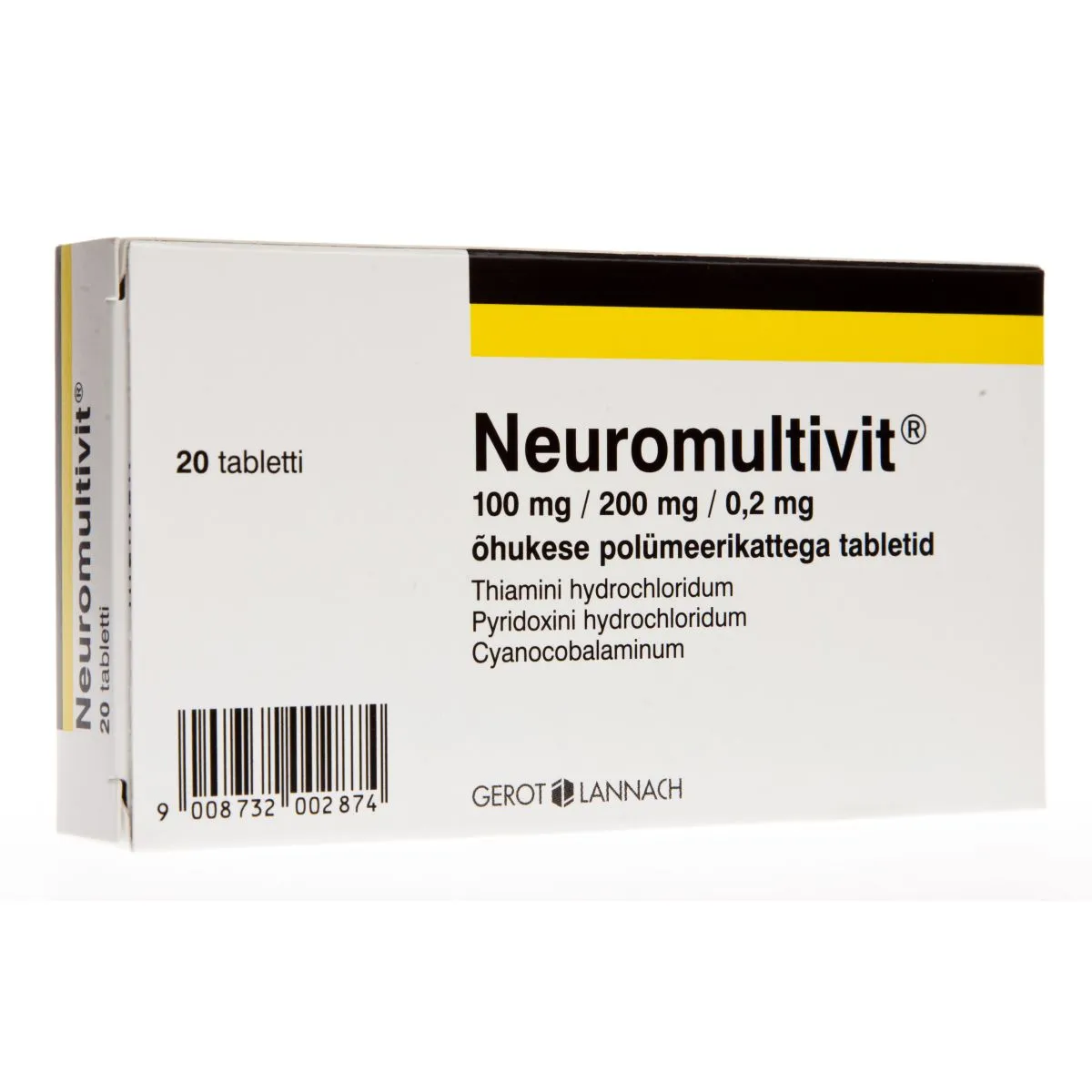 NEUROMULTIVIT TBL 100MG+200MG+0,2MG N20 - Product Image
