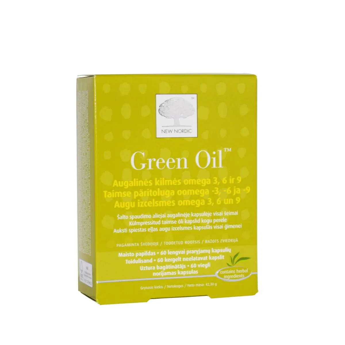 NEW NORDIC GREEN OIL CAPS N60 - Product Image