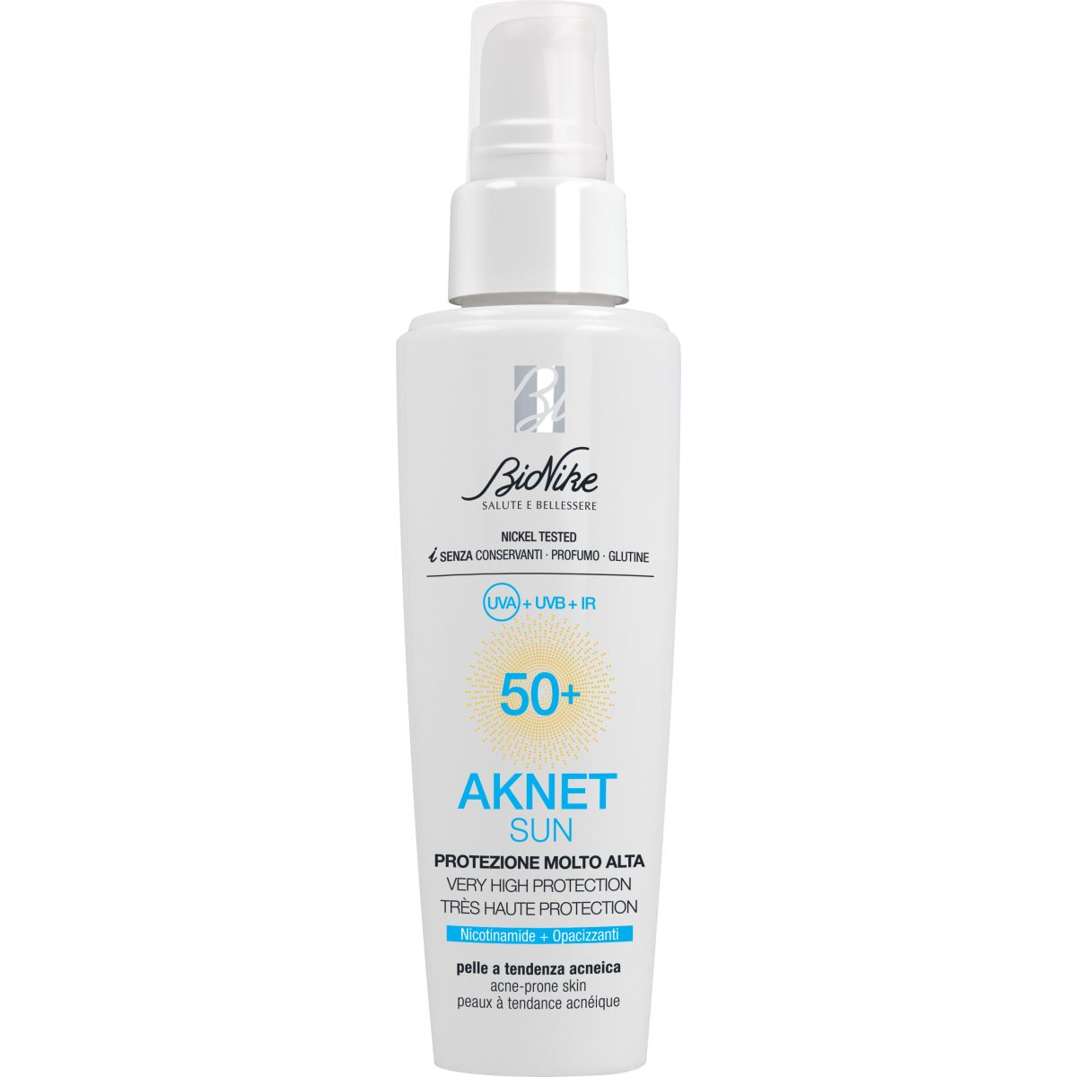 BIONIKE SUN AKNET PÄIKESEKAITSEFLUID SPF50+ 50ML - Product Image