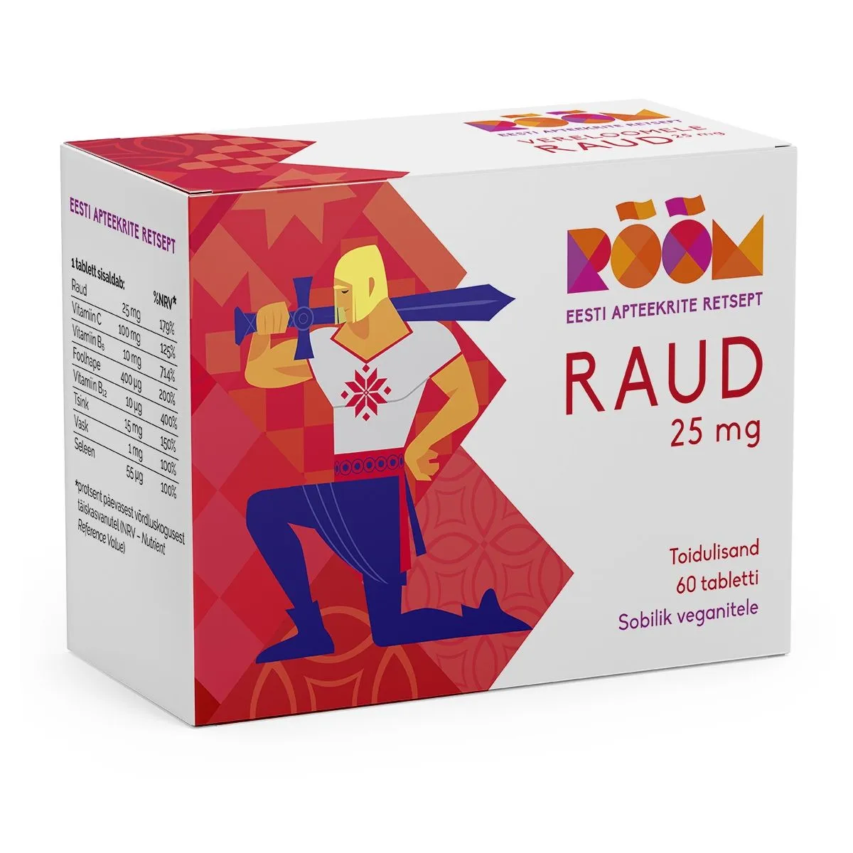 RÕÕM RAUD 25MG TBL N60 - Product Image