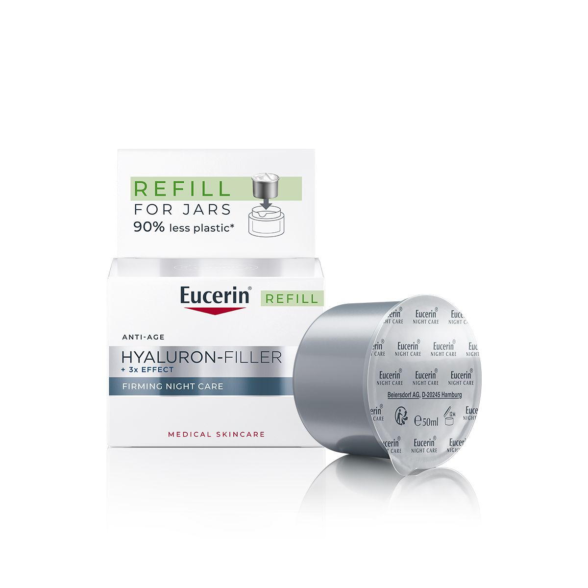 EUCERIN HYALURON-FILLER ÖÖKREEM TÄITEPAKEND 50ML - Product Image