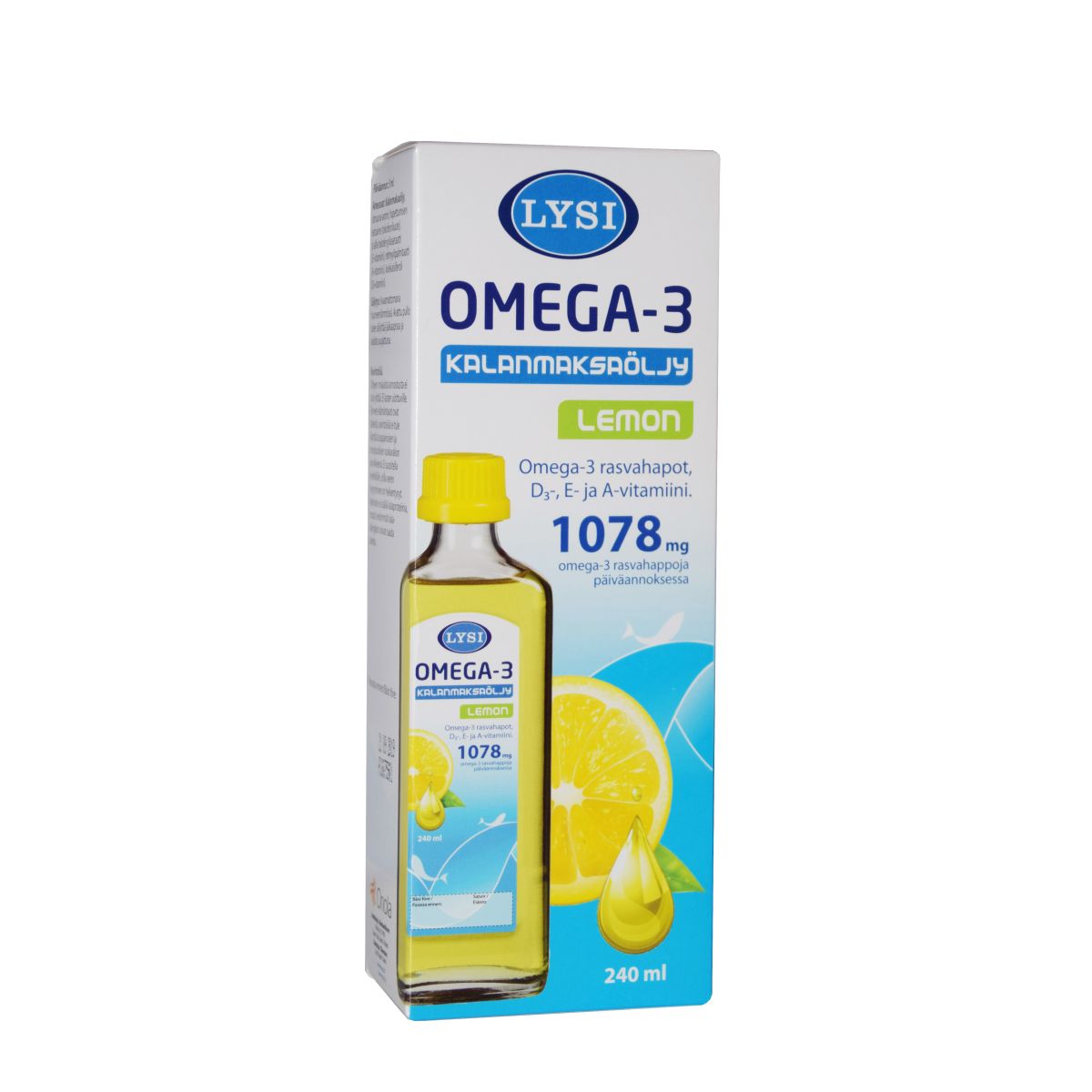 LYSI OMEGA-3 KALAMAKSAÕLI SIDRUNIMAITSELINE 240ML - Product Image