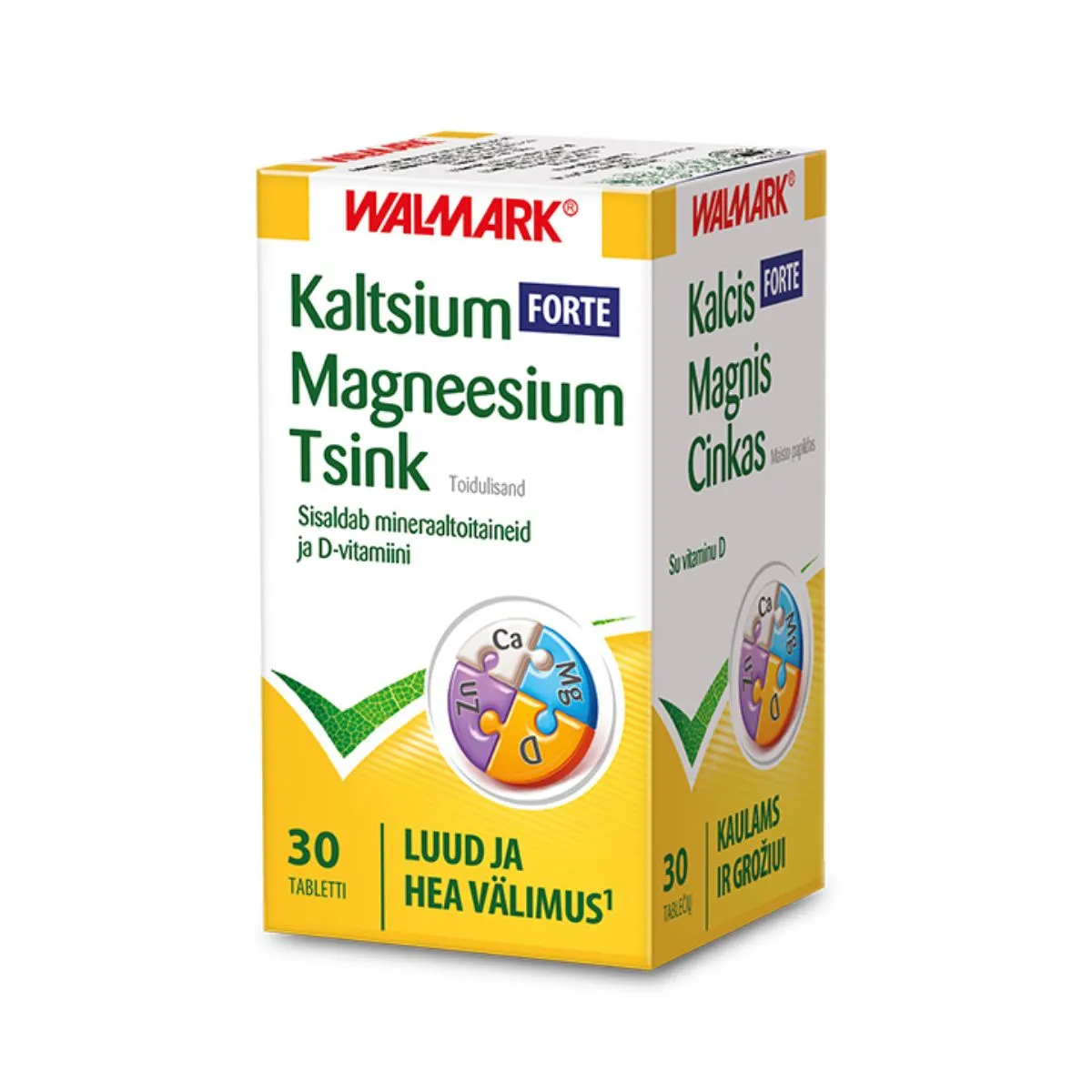 WALMARK KALTSIUM MAGNEESIUM TSINK FORTE TBL N30 - Product Image