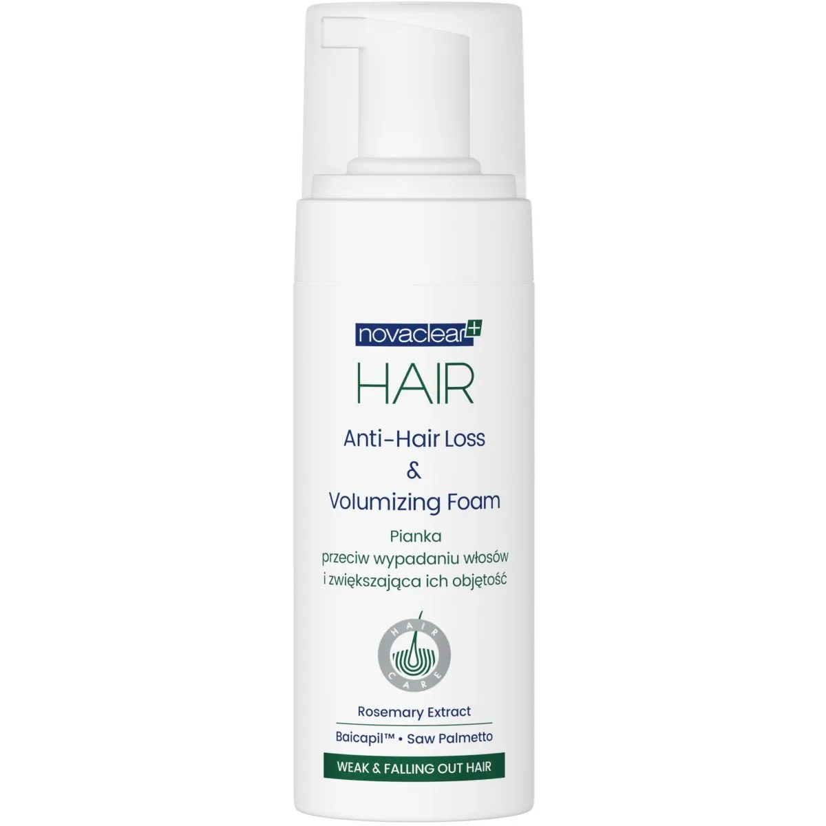 NOVACLEAR HAIR JUUKSEVAHT JUUSTE VÄLJALANGEMISE VASTU 150ML - Product Image