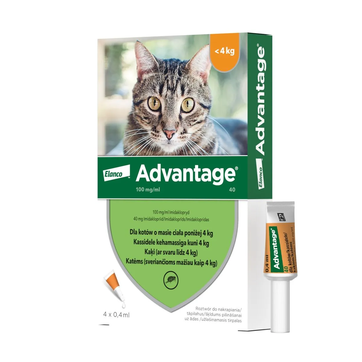 Advantage täpilahus kassidele 0,4ml - Product Image