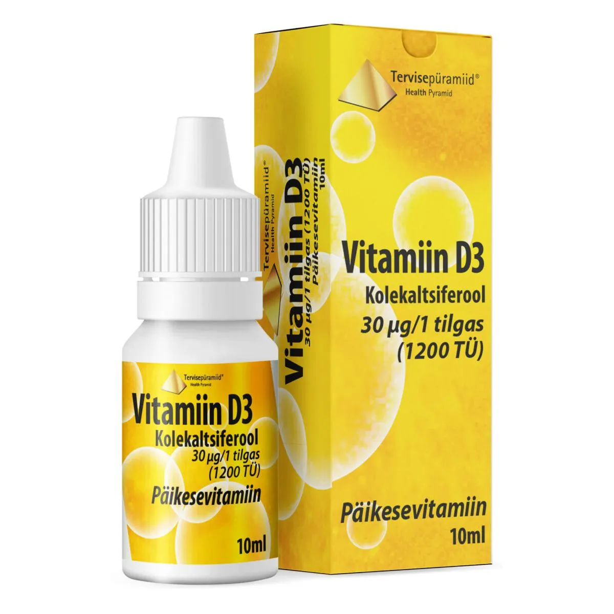 TERVISEPÜRAMIID VIT. D3 TILGAD 30MCG/TILGAS 10ML - Product Image