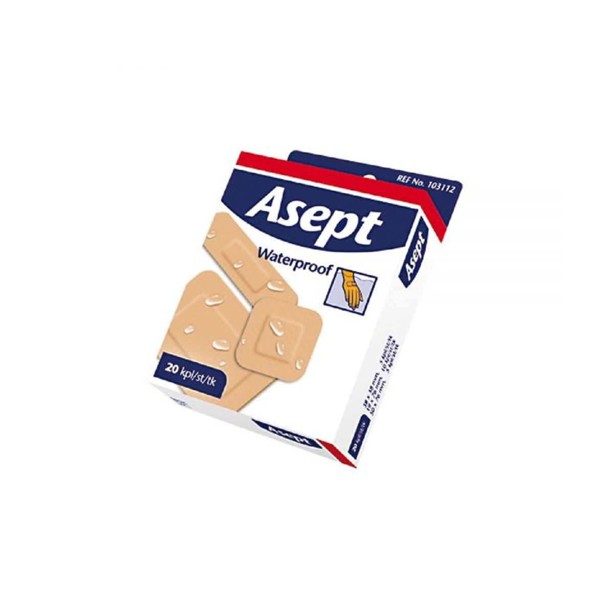 ASEPT PLAASTER WATERPROOF N20 (3 SUURUST) - Product Image