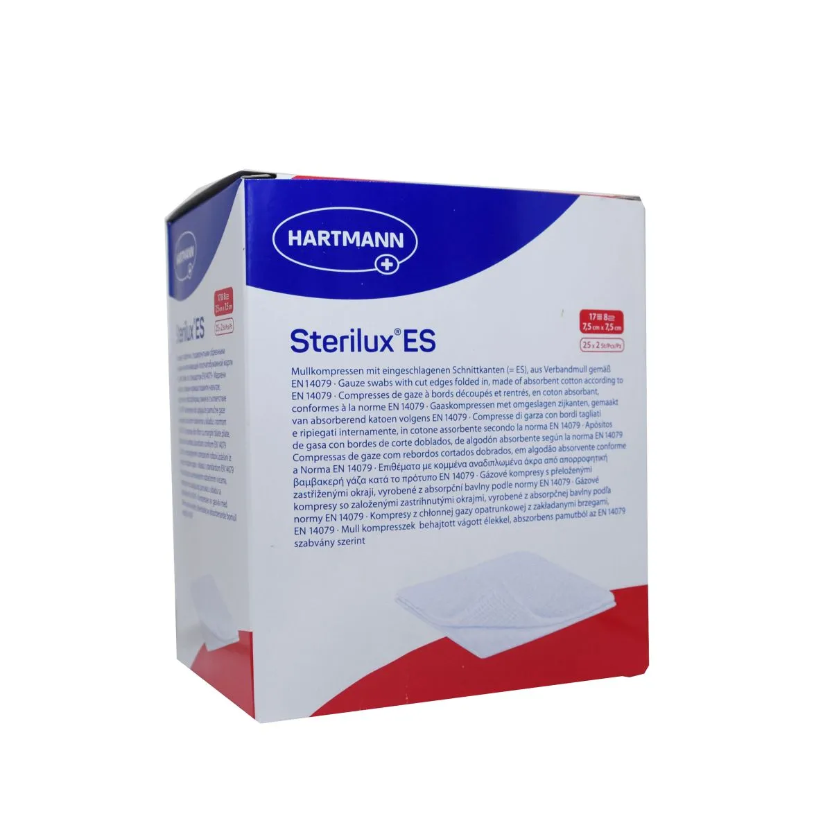 MARLI SALVRÄTIKUD STER. STERILUX 7,5X7,5CM N2X25 - Product Image