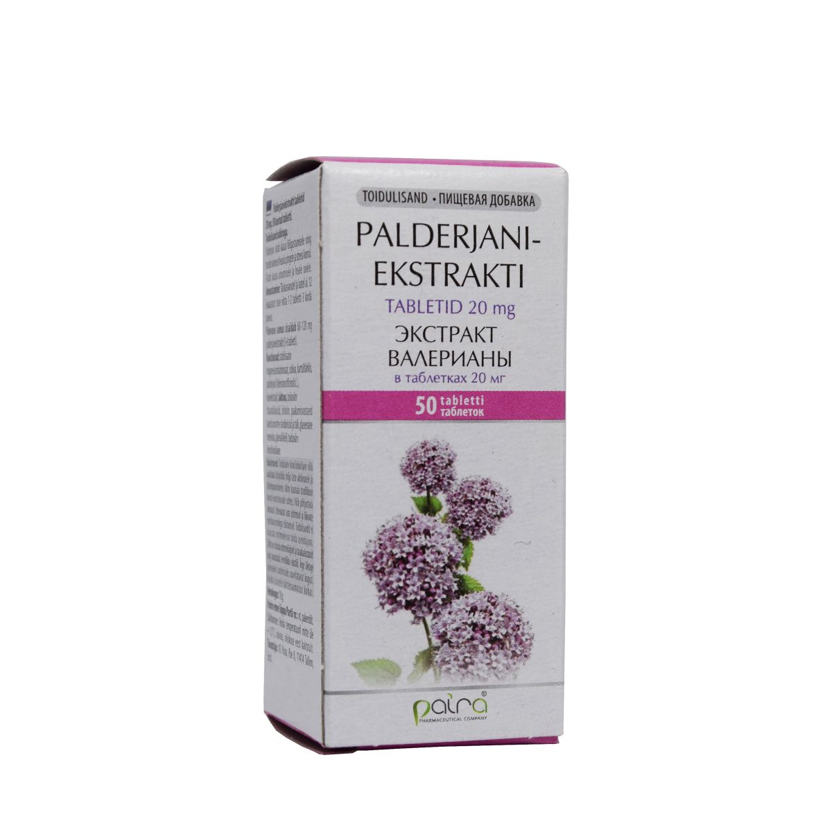 PALDERJANIEKSTRAKTI TABLETID 0,02G N50 (PAIRA) - Product Image