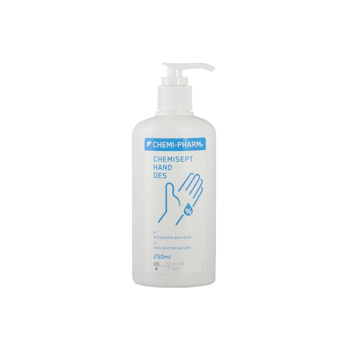 CHEMIPHARM CHEMISEPT HAND DES GEEL KÄTELE 250ML PUMBAGA - Product Image