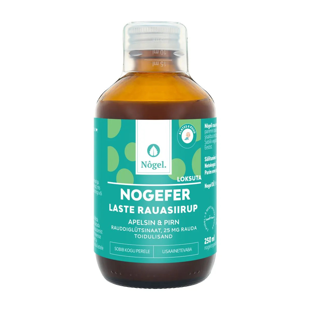 NOGEFER LASTE RAUASIIRUP 250ML - Product Image