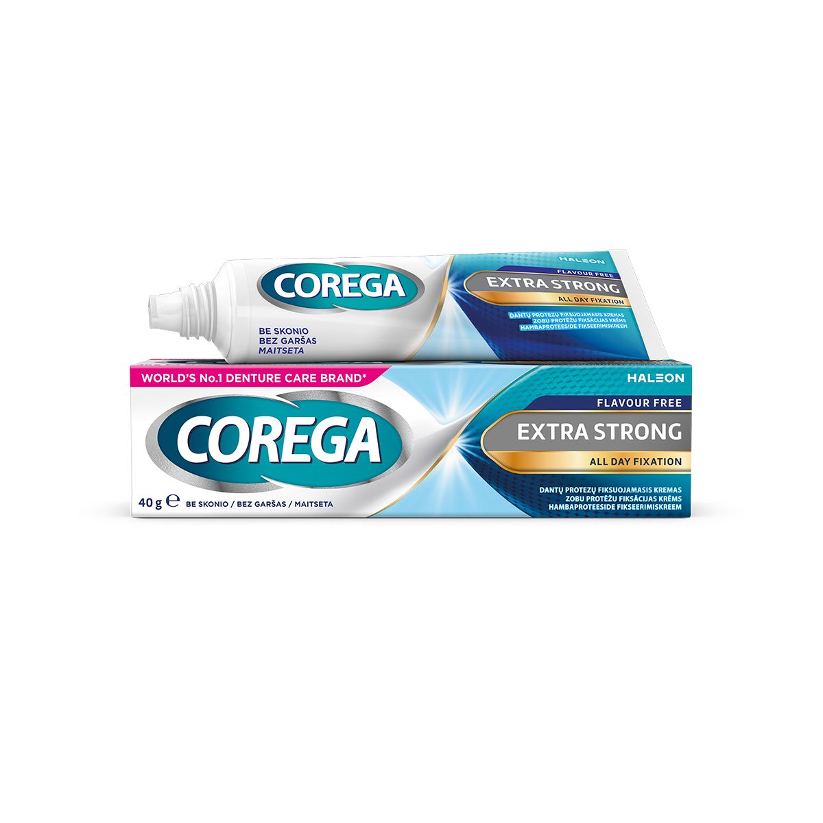 COREGA PROTEESIDE KINNITUSLIIM ERITI TUGEV MAITSETA 40G - Product Image