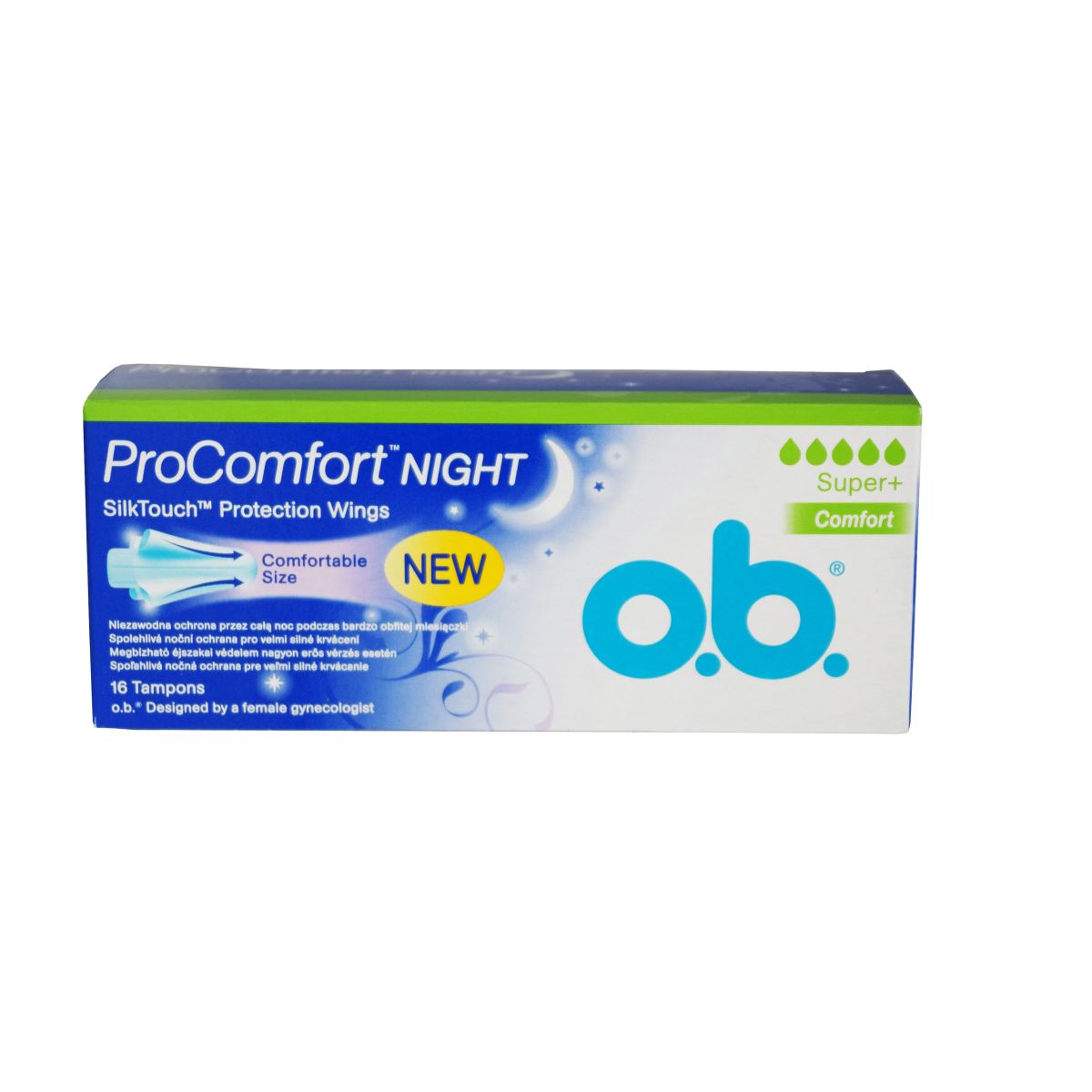 O.B. HÜG TAMPOONID PROCOMFORT NIGHT SUPER PLUS N16 - Product Image