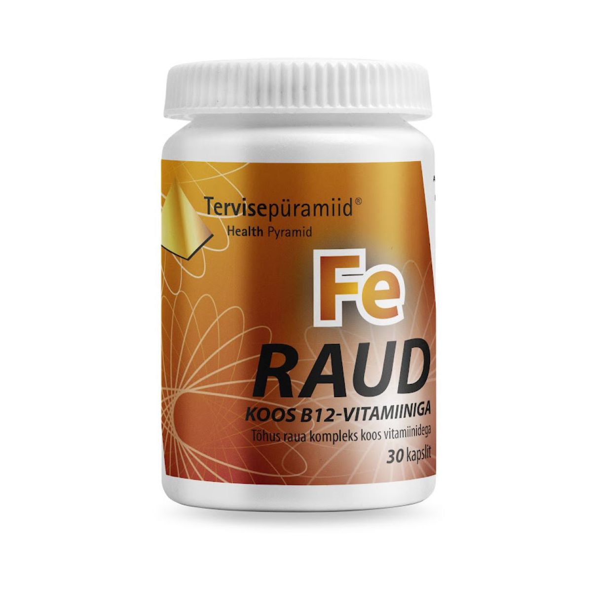 TERVISEPÜRAMIID RAUD KOOS B12 VITAMIINIGA KAPSLID N30 - Product Image