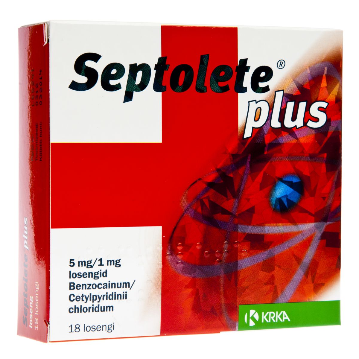 SEPTOLETE PLUS LOSENG 1MG+5MG N18 - Product Image