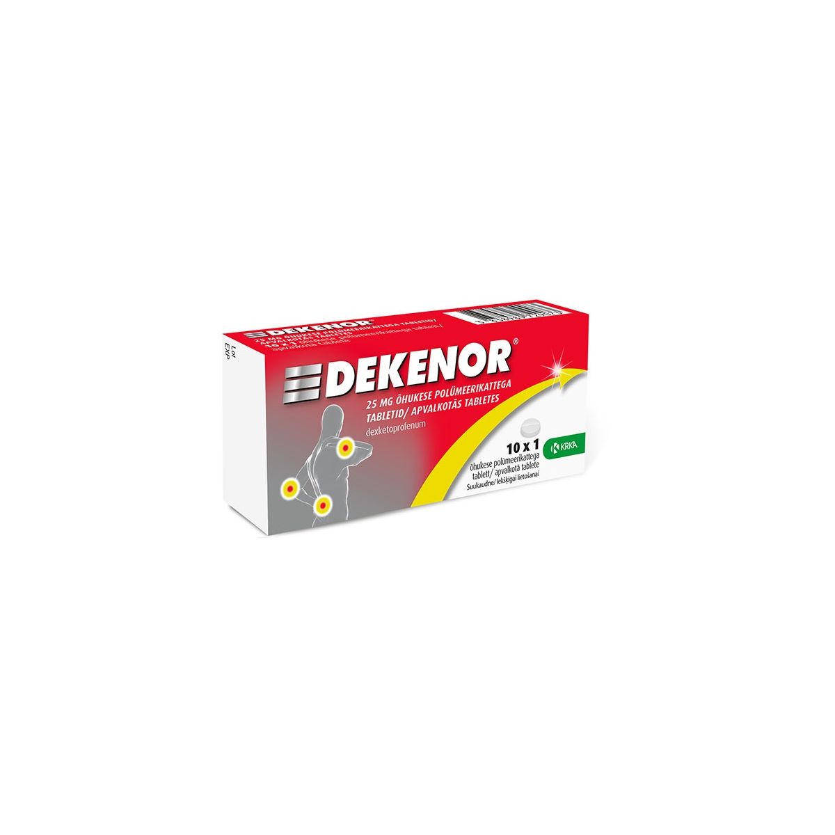 DEKENOR KATTEGA TBL 25MG N10 - Product Image 1