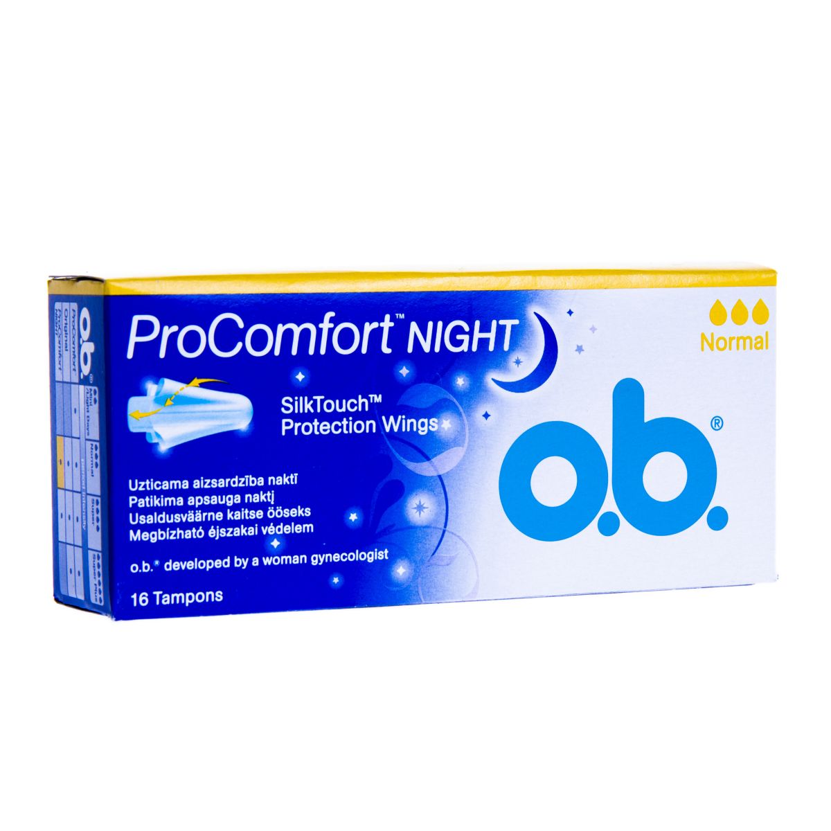 O.B. HÜG TAMPOONID PROCOMFORT NIGHT NORMAL N16 - Product Image