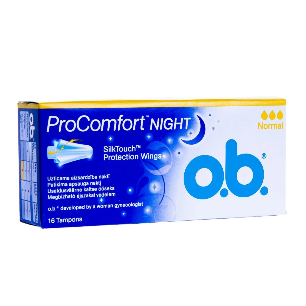 O.B. HÜG TAMPOONID PROCOMFORT NIGHT NORMAL N16 - Product Image